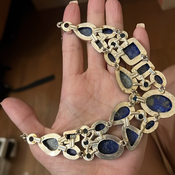 Beautiful Blue Stone Bracelet and Necklace Set - Picture 4 of 4